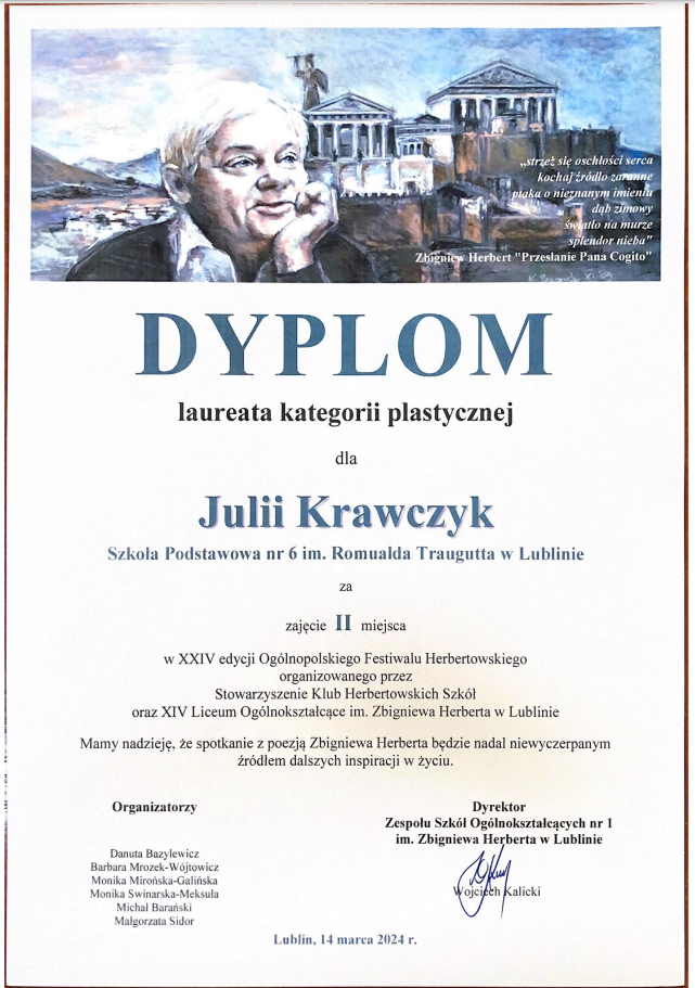 Dyplom Julia Krawczyk